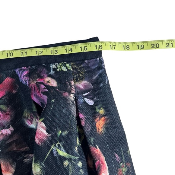 Ted Baker London Deniva Shadow Flora Full Skirt Black Size 4 Cocktail Date Night - Picture 3 of 16